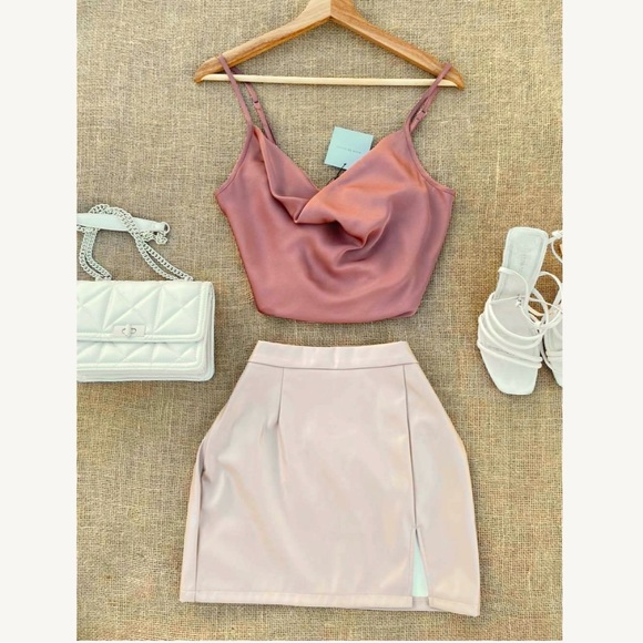 Glamorous Cowl Neck Spaghetti Straps Camisole Top - Picture 12 of 13